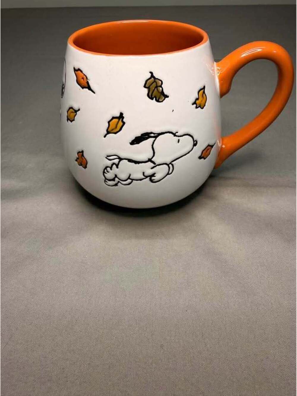 Peanuts Snoopy Ceramic Mug with Autumn Leaves Design